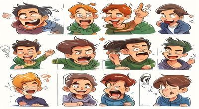 搞笑打屁股漫画每周精选封面，卡通角色滑稽动作特写